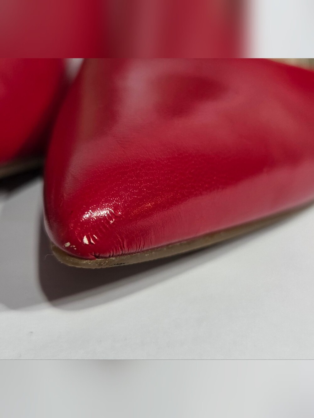 Katy Perry The Suzzie Red Pointed Toe Heels Gold Unique Design Size 7.5 EXC - Picture 8 of 9